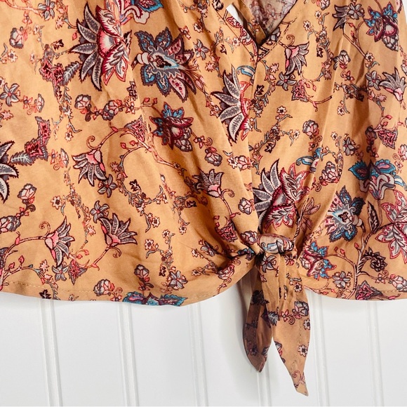 Aakaa Paisley Boho Wrap Skirt Crop Top Set - Picture 3 of 10